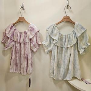 스테파니 HC07 수채화 프릴 오프숄더 블라우스 A25SH5229