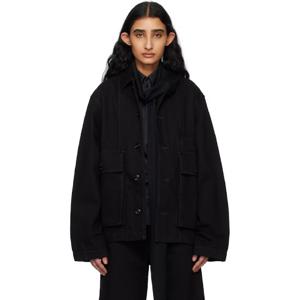 르메르 청자켓 블랙 박시 데님 재킷 251646F060002