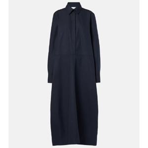 질샌더 개더 코튼 포플린 셔츠 드레스 P00949086