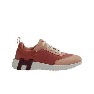 에르메스 바운싱 스니커즈 파라슈트 패브릭 스웨이드 고트스킨   로즈 H222162Z2W