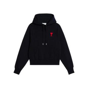 아미 스몰 하트 로고 후드 블랙 USW204-747-009