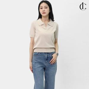 엘케이트 여자 카라 반팔 베이직 티셔츠 얇은 반팔티 LCR031