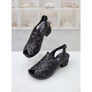 [코디엘루]모던 소가죽 미들힐 슬링백 샌들 5cm CDMD100480_GN