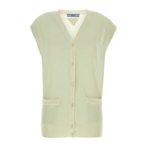 프라다 파스텔 그린 캐시미어 조끼 P29B38SOOO15HV F0035