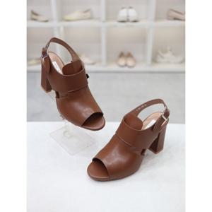 [블리아르]심플 소가죽 여성 슬링백 샌들 힐 8cm BLMD500751_GN