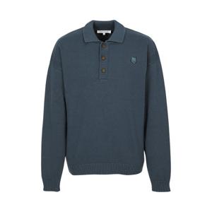 메종키츠네 볼드 폭스헤드 남성 카라 니트  OM00202KT1099 0076