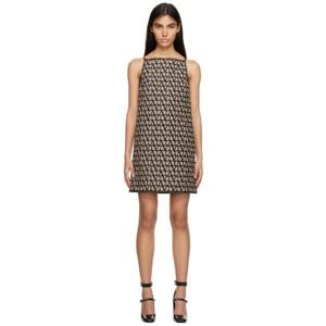 발렌티노 원피스 베이지 스퀘어넥 미니 드레스 231476F052015