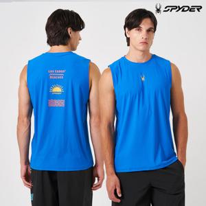 [스파이더] 남성 프로웹쿨 워터스포츠 로스카보스 슬리브리스 래쉬가드 SPKMCNSL322MBLU