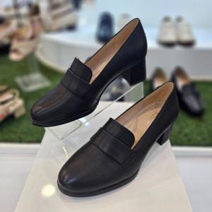 허시파피 세이브존07 여성 5CM 미들힐 베이직 컴포트 로퍼 3FR101