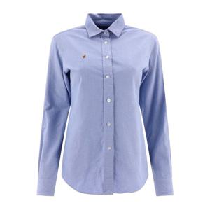 랄프로렌 블루 코튼 옥스퍼드 셔츠 211891377001 BSR BLUE