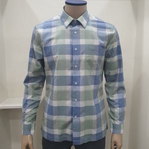 [크로커다일남성]린넨 체크 긴팔 남방 CDAABWS1413-43_SC