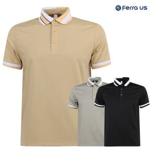 [페라어스]페라어스 남성 여름용 심플배색 카라 골프셔츠 GCTM54