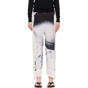 25 FW Issey Miyake 여성 화이트   블랙 쉐도우 스터디 플리츠 슬랙스 252809F087008