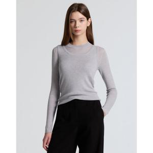 아떼 바네사브루노 여성 24FW 그레이 울 라운드넥 긴팔니트 VLSW4C501G2