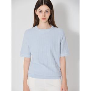 [보니스팍스][보니스팍스(Bonispax)] 라운드 패턴짜임 반팔 니트