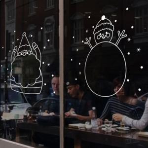 아트박스/꾸밈 ca760-크리스마스스티커_산타와눈사람