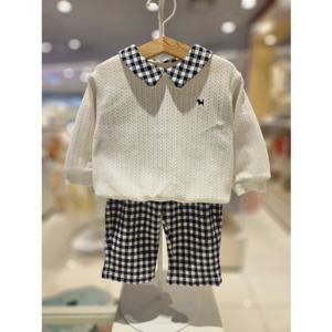 블루독베이비[hu]25FW신상 (NY)체크레이어드상하세트 45A13-610-11 상하복 정장 외출복 외출상하복 등원복