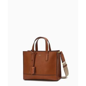 [헤지스ACC] 브라운 로고배색 가로형 공용 토트백 HJBA5F890W3