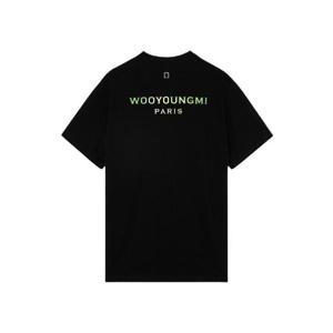 우영미 그라데이션 백로고 티셔츠 블랙   23FW W233TS08708B