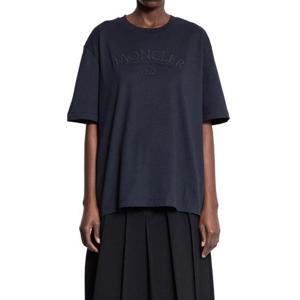 몽클레어 여성 로고 반팔 티셔츠 8C0000189AHD 778 BLUE