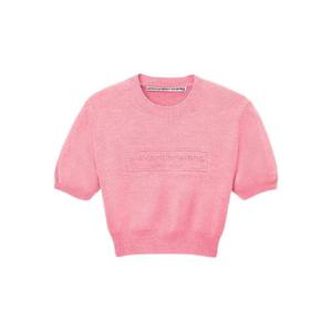 25 FW 알렉산더왕 엠보스드 로고 퍼프 소매 니트 탑 1KC3251030936C TP439969460