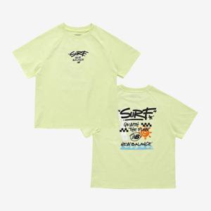 뉴발란스키즈반팔티 PQC NK9EF2403U-45 Waterful land 페인팅 라글란 반팔 티셔츠