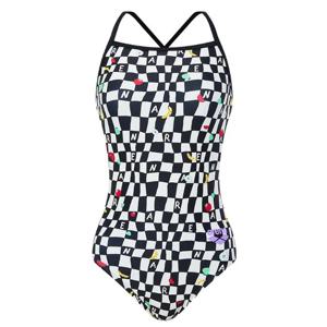 [아레나] 여성 피에스타 싱글크로스 스트랩백 원피스 수영복 A5SL1LO08BLK