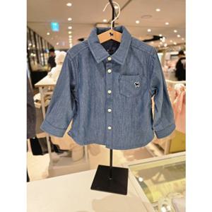 [블루독베이비] 25 FW(블루)블루독데님셔츠(45A1932001)백일 돌 선물 조카 아가옷 유아 청남방 (45A1932001