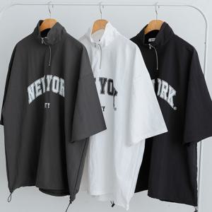 남자 뉴포트 반목 집업 바스락 반팔티 5C-TSH-Q058-흰색