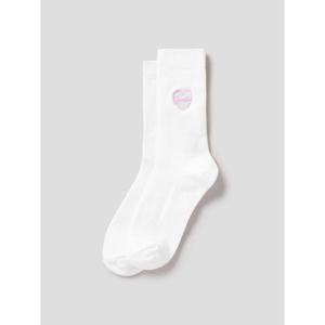 (1956KTWYN1) [에잇세컨즈] 하트로고 자수 양말  화이트