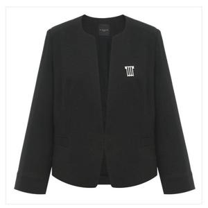 미니멈 세이브존07 브로치 노카라 자켓 MYBGWJ4040-BK