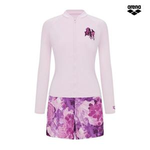 아레나 피오니 레귤러핏 집업 래쉬가드 세트 A5BL1PS10 VIO