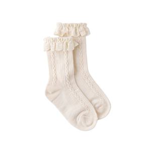 M밍크뮤D 25FW (CR)레이스자카드단말 가을겨울봄 양말 (35A1481005)