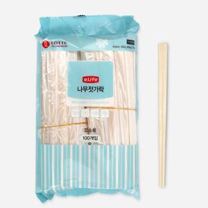 (이라이프) 나무젓가락 100개입 (업소형) 나무젓가락 포장젓가락 업소용젓가락 위생젓가락 나무젓가락 포장