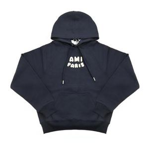 아미 파리 패치 후드티 네이비 USW275 747 4011