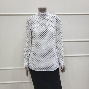 [미니멈]MYDGWB9850IV 미니도트 프릴넥 블라우스_JK