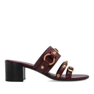발렌시아가 버건디 시티 블록 힐 샌들 840085WAD4Y 6089 6089