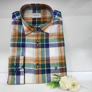 [예작]예작YJ3SUA550 린넨믹스 레드 빅체크 일반핏  긴팔셔츠_SC