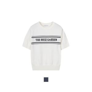 [폴햄]여성 원더쿨 라운드넥 자카드 워딩 반팔 니트 PHF4ET2100