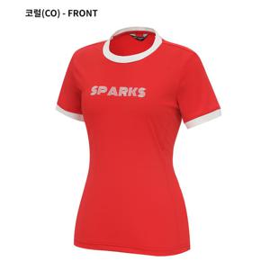 [디즈니골프]여성 배색 포인트 라운드넥 반팔 티셔츠 (SP2LTR035