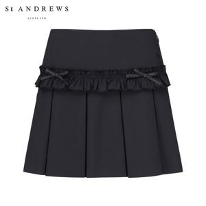 [세인트앤드류스] 여성 프릴 리본 플리츠 큐롯 스커트