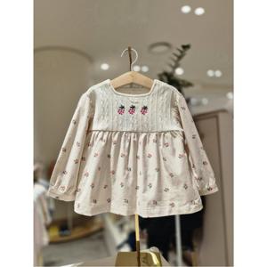 블루독베이비 10 25FWR가을신상 (BE) 러블리 블라우스 (45A1431001)
