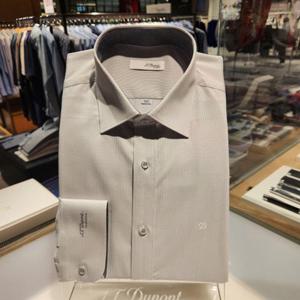 듀퐁셔츠 SE5FM21LS314SNY 컴포터블 마이크로 줄도비 스트레치 슬림 핏 셔츠