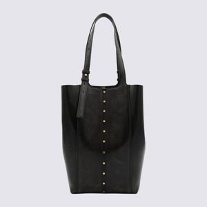 골든구스 블랙 버티컬 골드 스터드 쇼퍼 백 GWA00632 A00086790