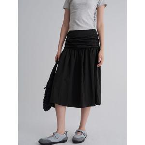 (325827LY65) [에잇세컨즈] 레이어드 셔링 스커트  블랙