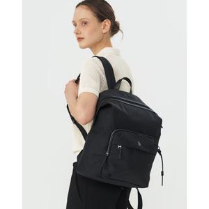 [헤지스]블랙 단색 나일론 백팩 HJBA5F700BK