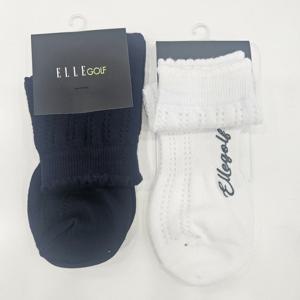 [엘르골프]여성 레터링 논슬립 포인트 중목 양말6K28302_DJ