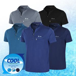 [모로엠]프리미엄 냉감 반팔 집업 티셔츠 DMG-TSH-Q4185685