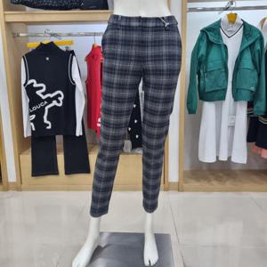 [루이까스텔]여성 체크 양면밴드 사선 바지3LRPT071B_OD