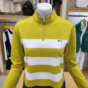 [루이까스텔]여성 몸판 3색 배색 반집업 티셔츠3LRTS903Y_OD